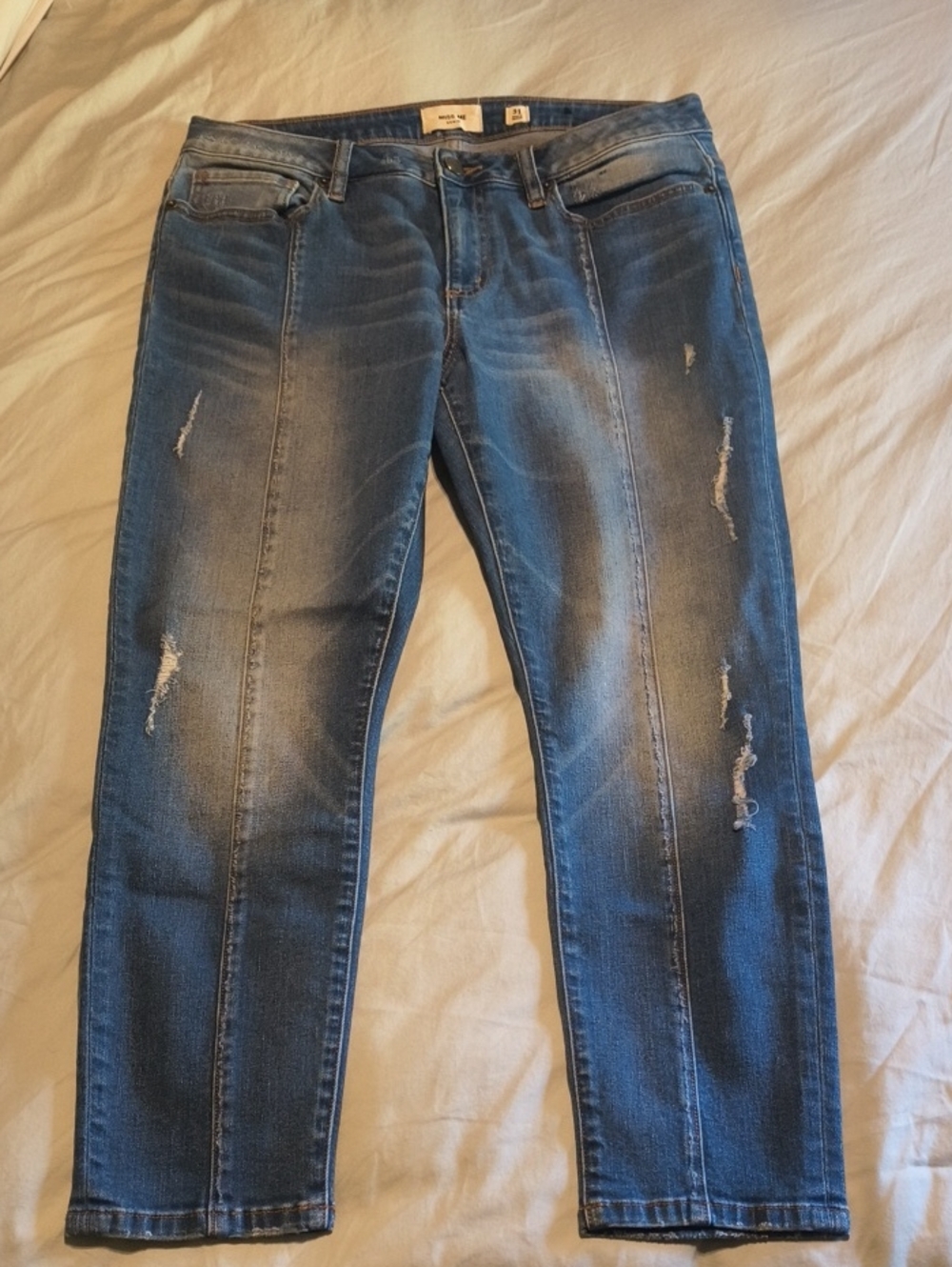 Miss Me Medium Blue Skinny Distressed Jeans